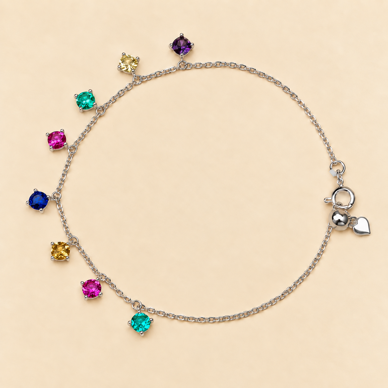 4-Pronged Charm Bracelet - Colourful