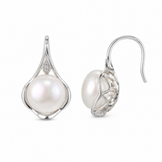 925 Silver Faria Pearl Earrings