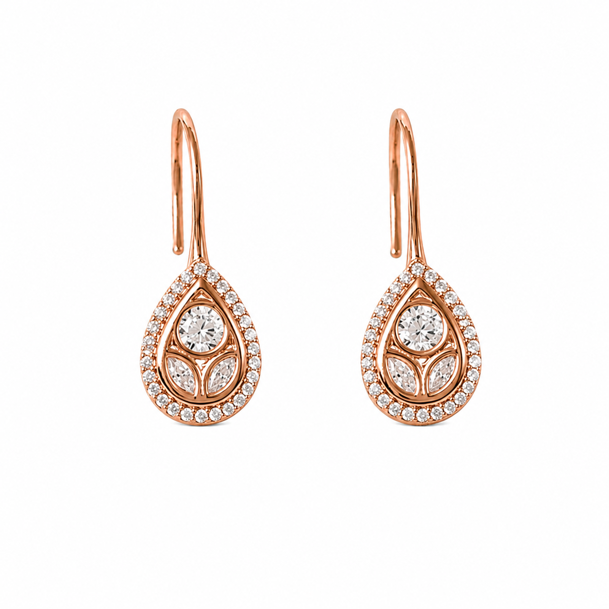 Shanaya Earrings - Rose Gold Polish