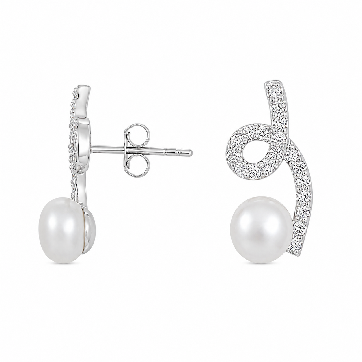 925 Silver Pearl Swan Elegance