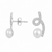 925 Silver Pearl Swan Elegance
