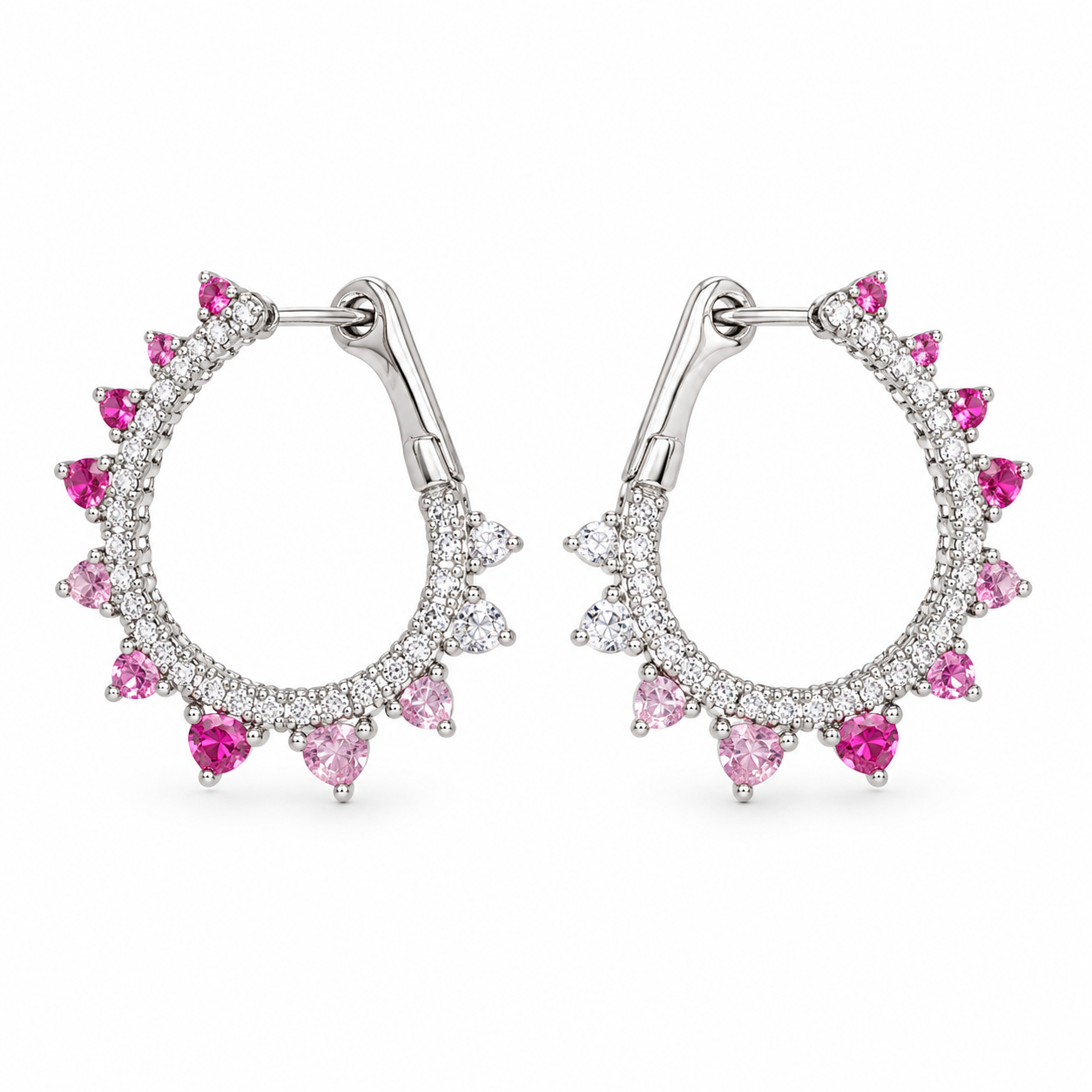 Sharpy Gradient Earrings - Pink