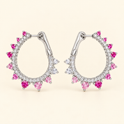 Sharpy Gradient Earrings - Pink