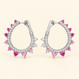 Sharpy Gradient Earrings - Pink