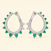 Sharpy Gradient Earrings - Green