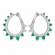 Sharpy Gradient Earrings - Green
