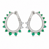 Sharpy Gradient Earrings - Green