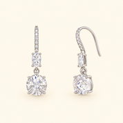 Oval & Round Drop Earring