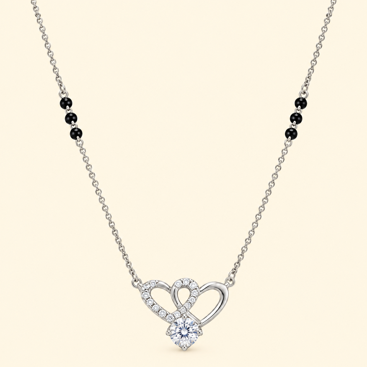 925 Silver Heartline Mangalsutra