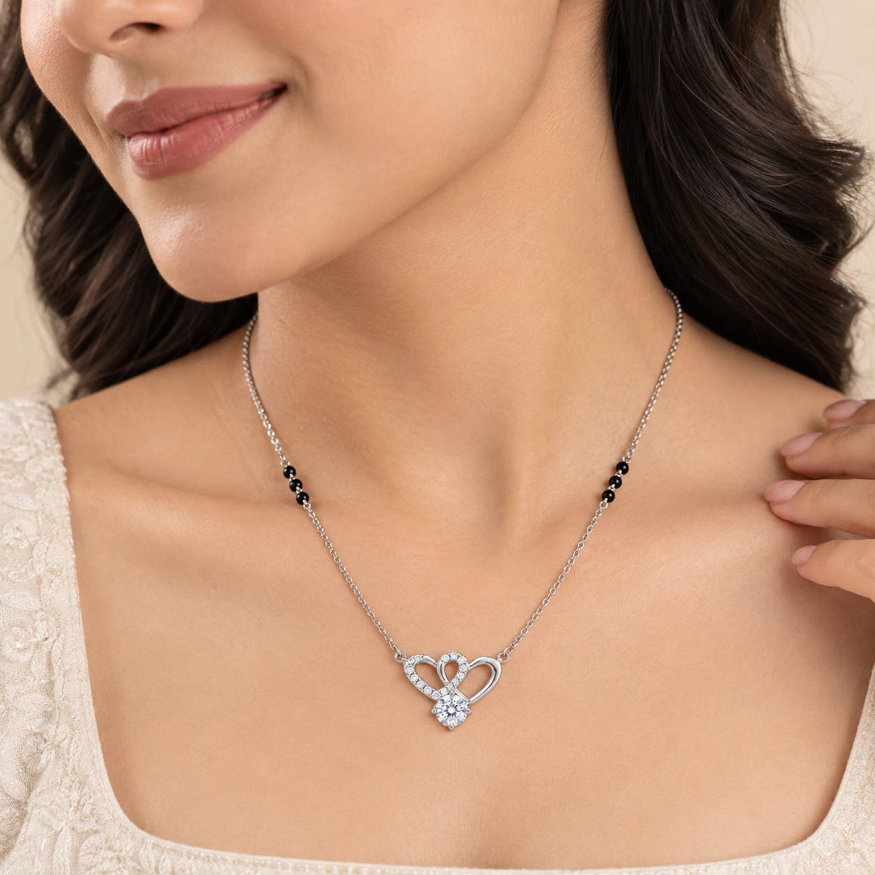 925 Silver Heartline Mangalsutra
