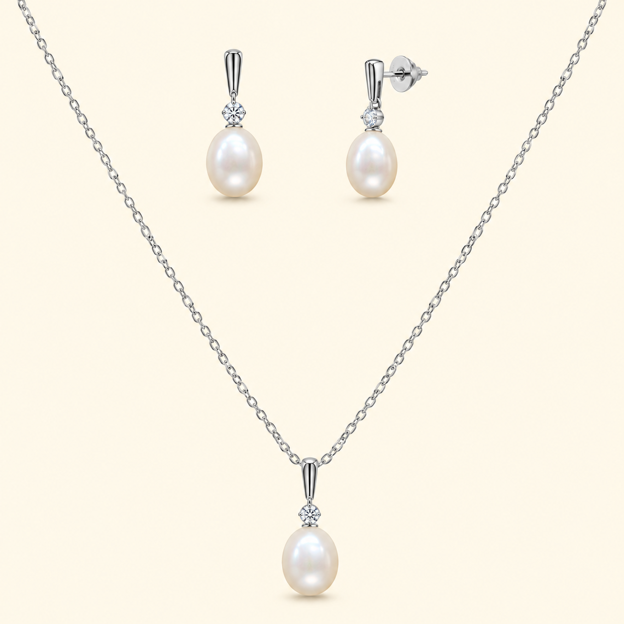 925 Silver Pearl Grace Set