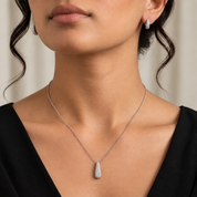 925 Silver Lune Pendant Set With Chain