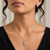 925 Silver Lune Pendant Set With Chain