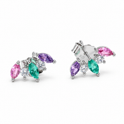 Multicolour Leaf Studs