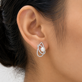 925 Silver fancy Diamond Earrings