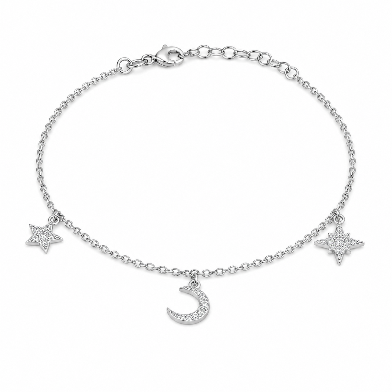 Moon and Star Charm Bracelet