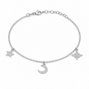 Moon and Star Charm Bracelet