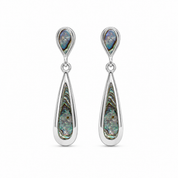 925 Silver Pearl Glow Drop Earrings - Black