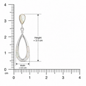 925 Silver Shell Drop Earrings -White