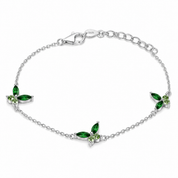 Ringlet Butterfly Tennis Bracelet - Green
