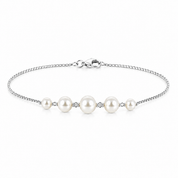 Silver Big Pearl Bracelet