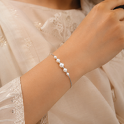 Silver Big Pearl Bracelet