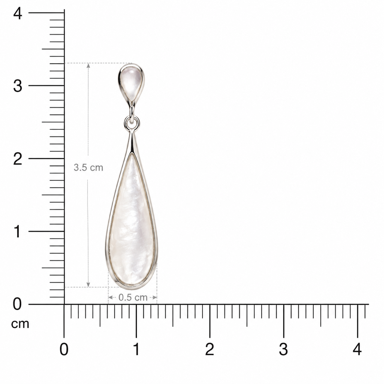 925 Silver Pearl Glow Drop Earrings -White