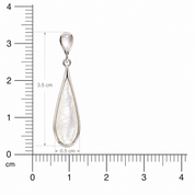 925 Silver Pearl Glow Drop Earrings -White