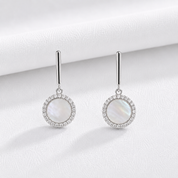 925 Silver MOP Charm Drop- White