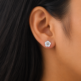 925 Silver Kunzite MOP  Earrings -White