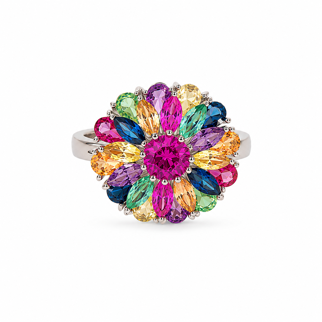 925 Silver Carnival Blossom Ring