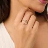 925 Silver Harmony Link Ring