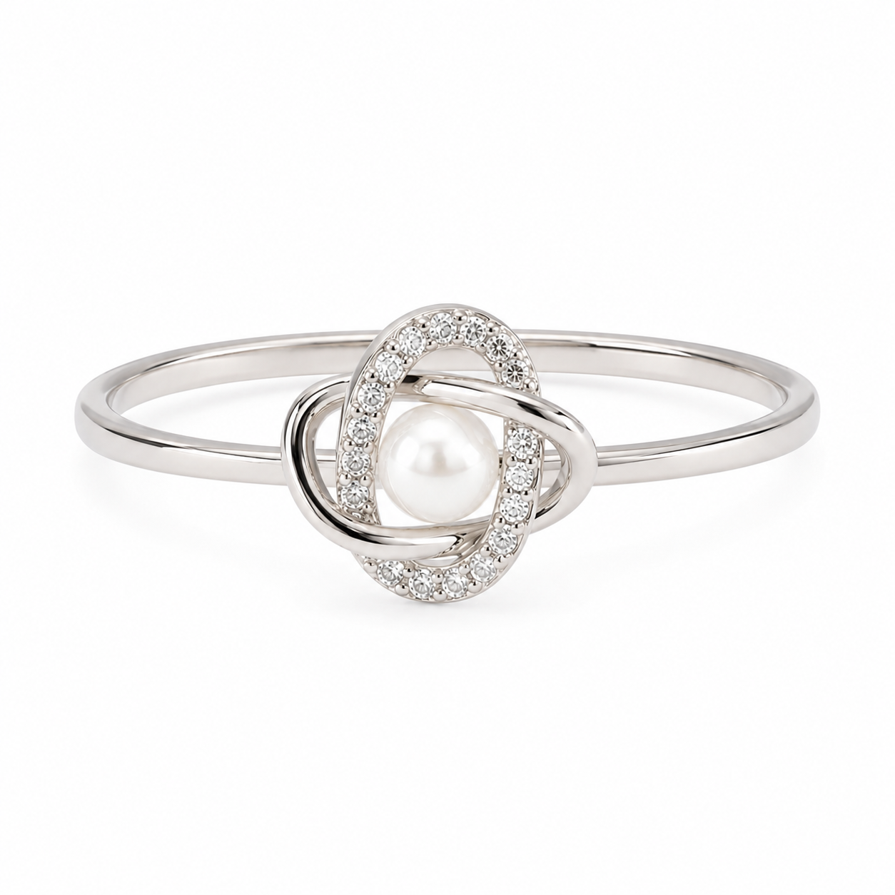 925 Silver Infinity Pearl Ring