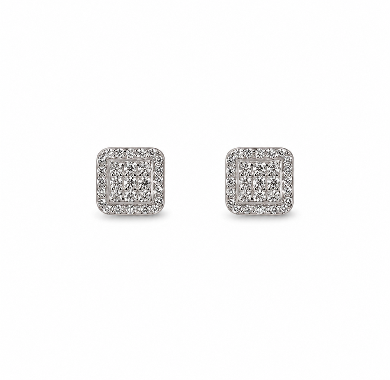 Silver Sterling Ava Diamond Earring