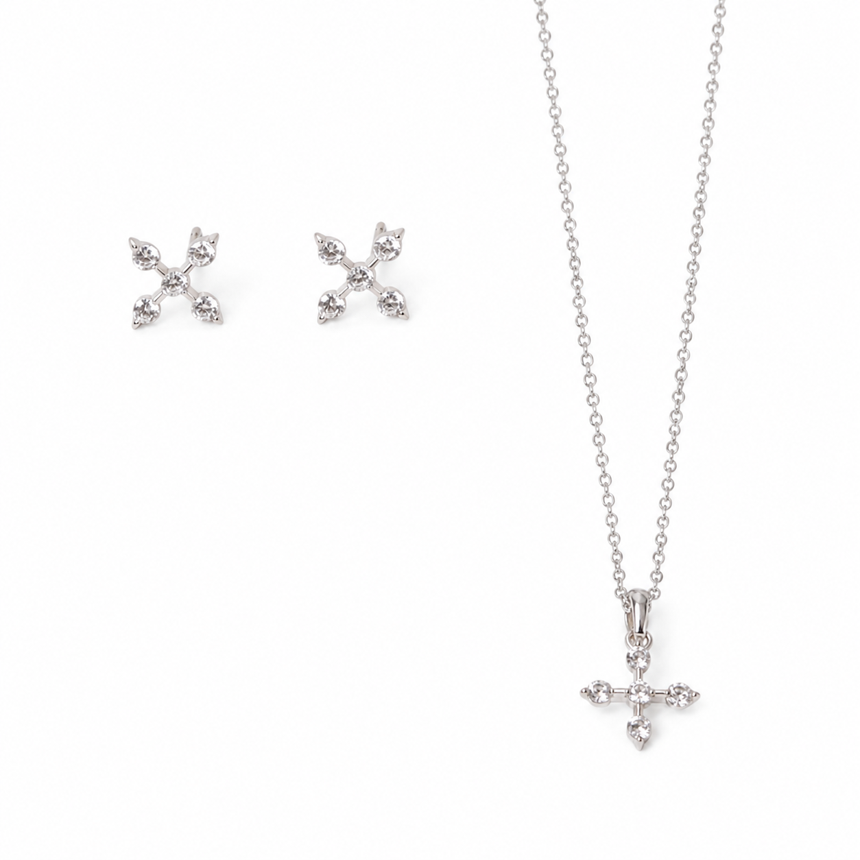 Diamond Dust Pendant Set with Chain