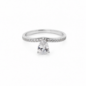 Silver Moonlit Marquise Ring