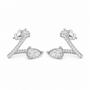 V Love Earrings