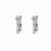 925 Silver Charm Hoop Earrings