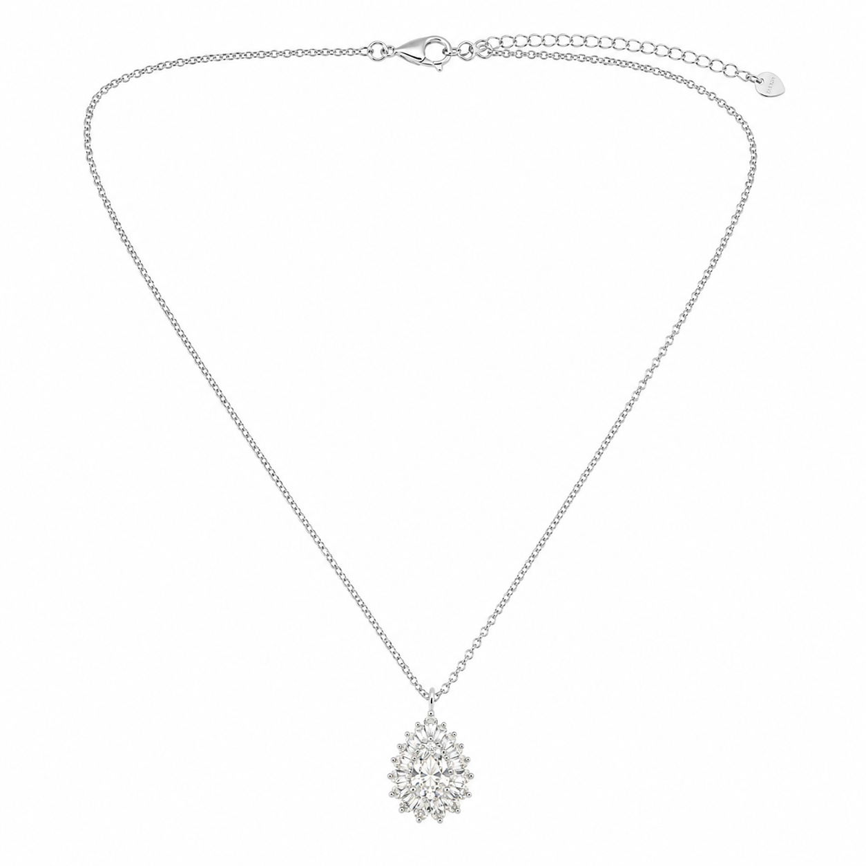 925 Silver Diana Pear Necklace