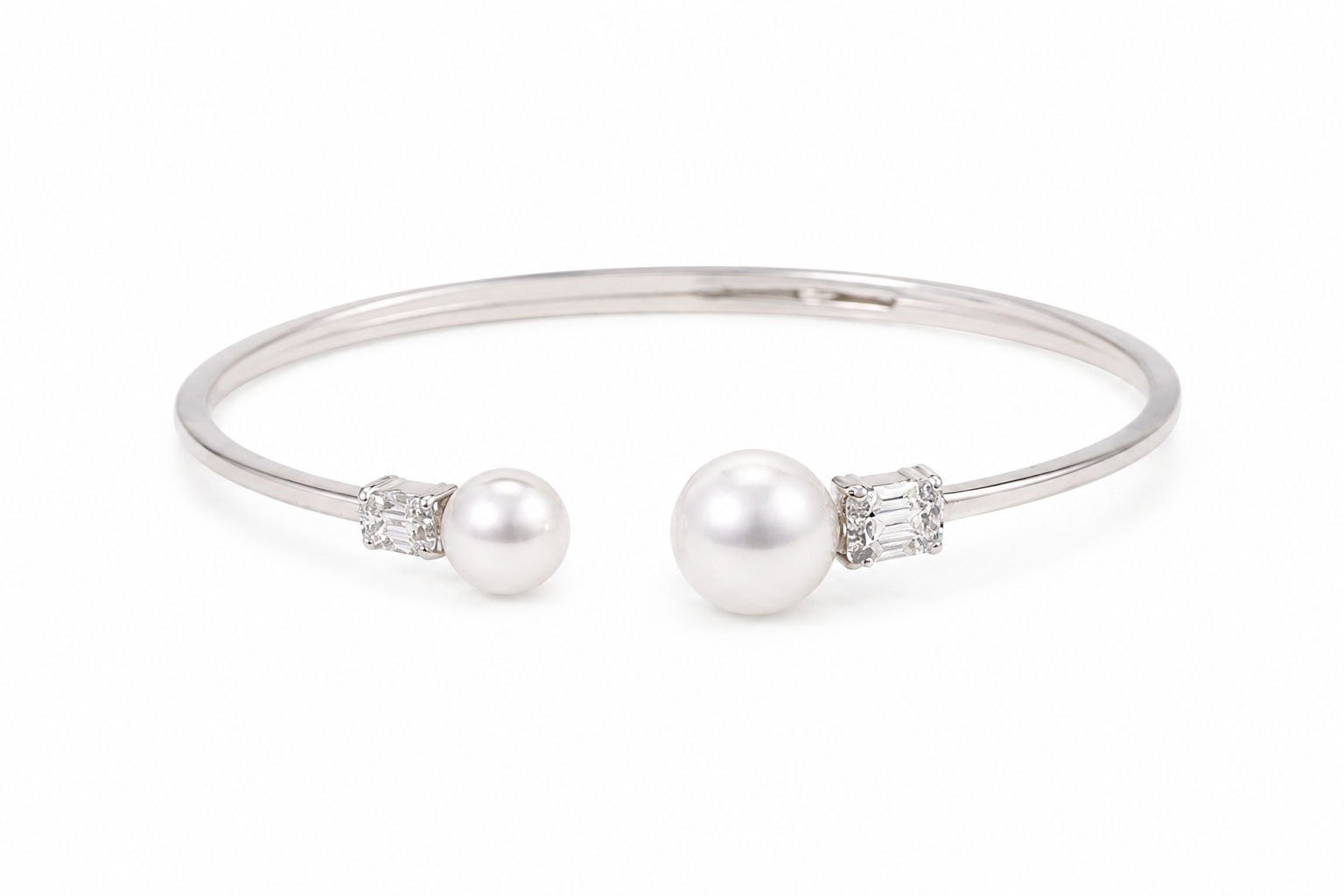 925 Silver Twin Pearl Kada