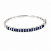 925 Silver Blue Prism Stone Kada