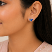 Rainbow Petal Earring - Blue