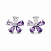 Rainbow Petal Earring - Purple