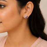 Rainbow Petal Earring - Purple