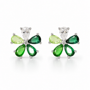 Rainbow Petal Earring - Green