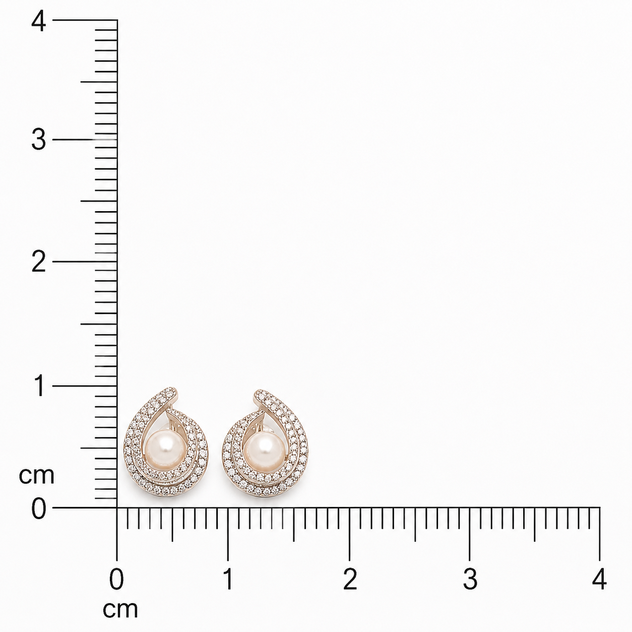 925 Silver Pearl Halo Studs Earring