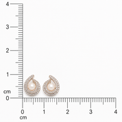 925 Silver Pearl Halo Studs Earring
