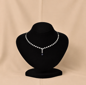 925 Silver Deep Sea Aura Necklace Set - Blue