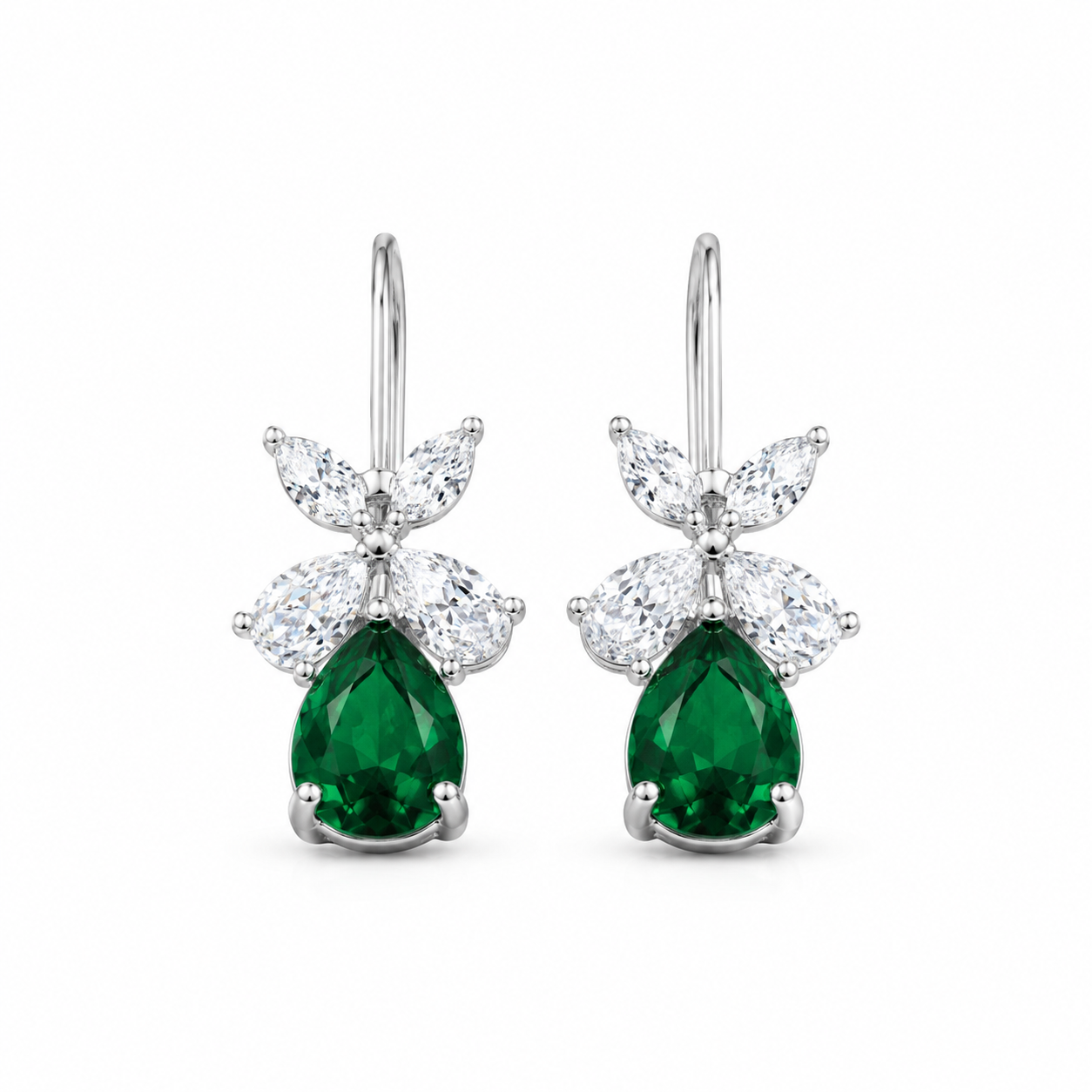 Butterfly Drop Earring -Dark Green
