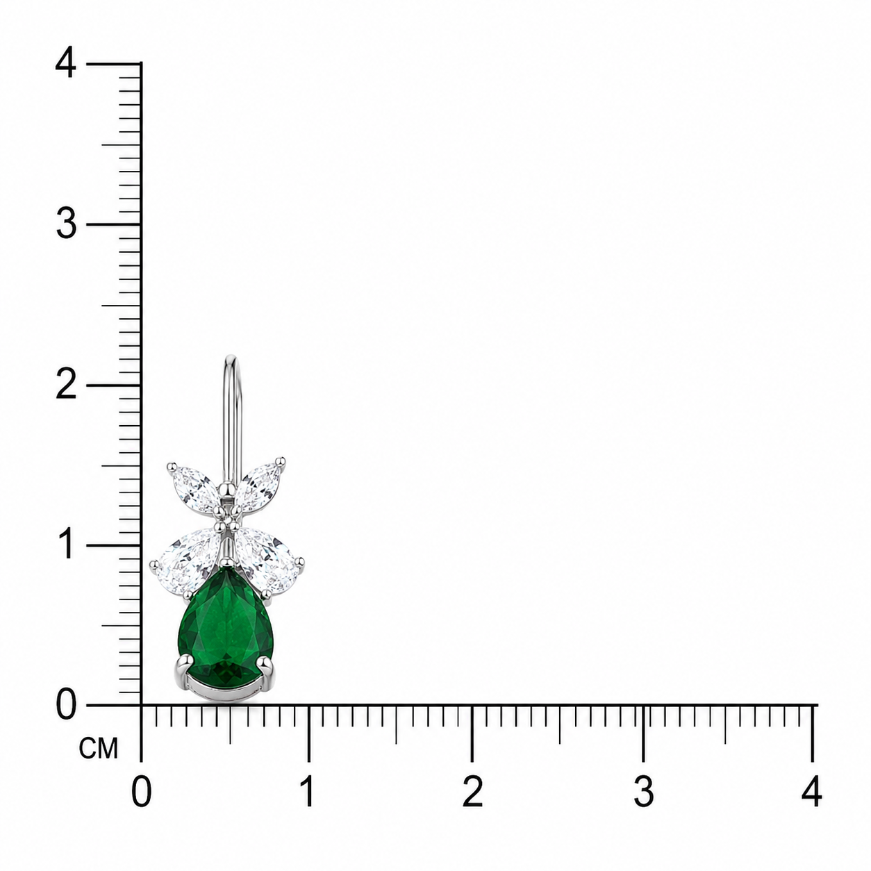 Butterfly Drop Earring -Dark Green